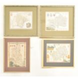 FOUR VICTORIAN HAND COLOURED ENGRAVED MAPS OF ENGLAND