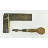 VICTORIAN THOS. IBBOTSON SCREWDRIVER & TRY SQUARE