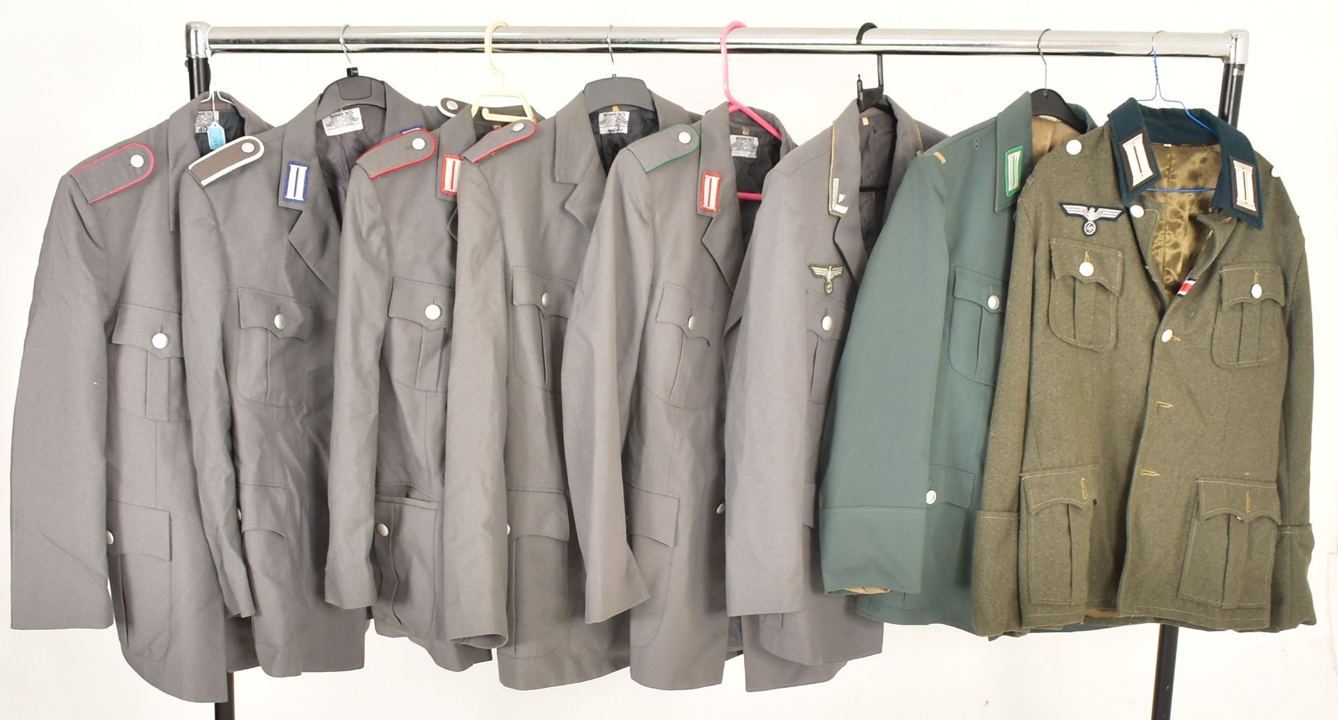 COLLECTION OF GERMAN WWII MILITARY UNIFORM JACKETS