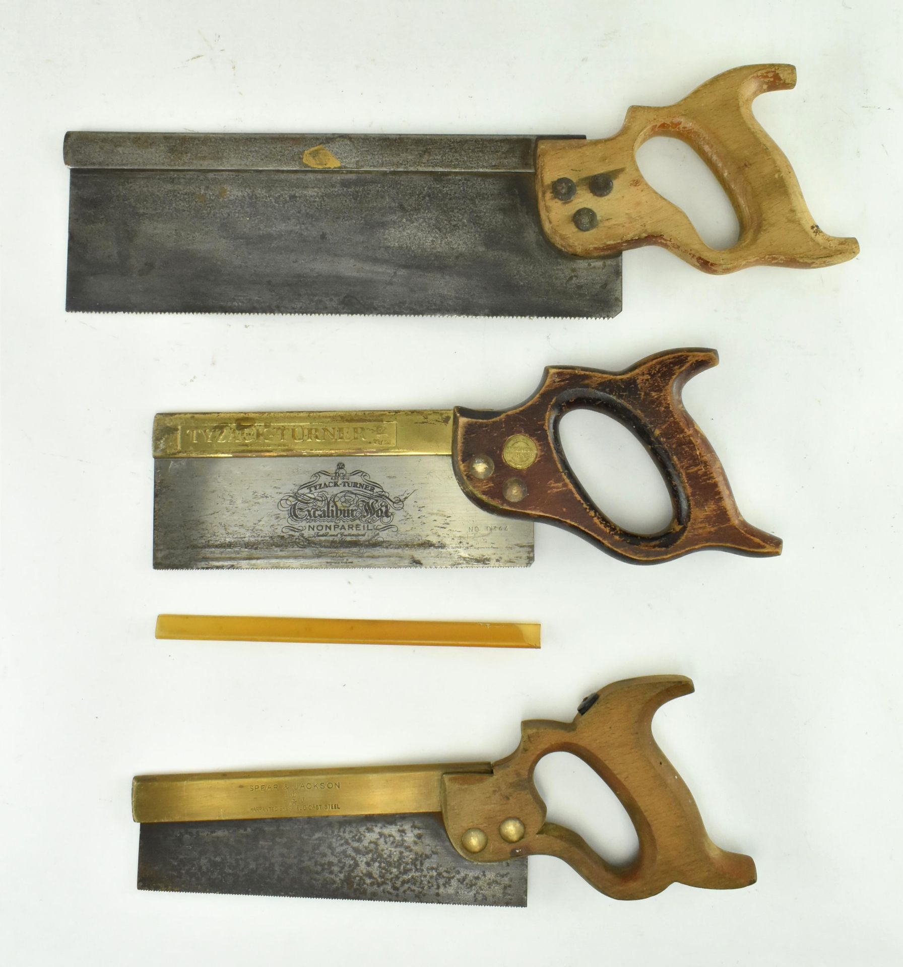 THREE VINTAGE WOODWORKING SAWS