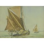 ROGER ADAMS (20TH CENTURY) - WATERCOLOUR MARITIME PAINTING