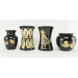 COLLECTION OF FOUR YEO POTTERY VASES AND JARS