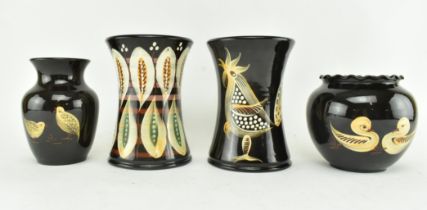 COLLECTION OF FOUR YEO POTTERY VASES AND JARS