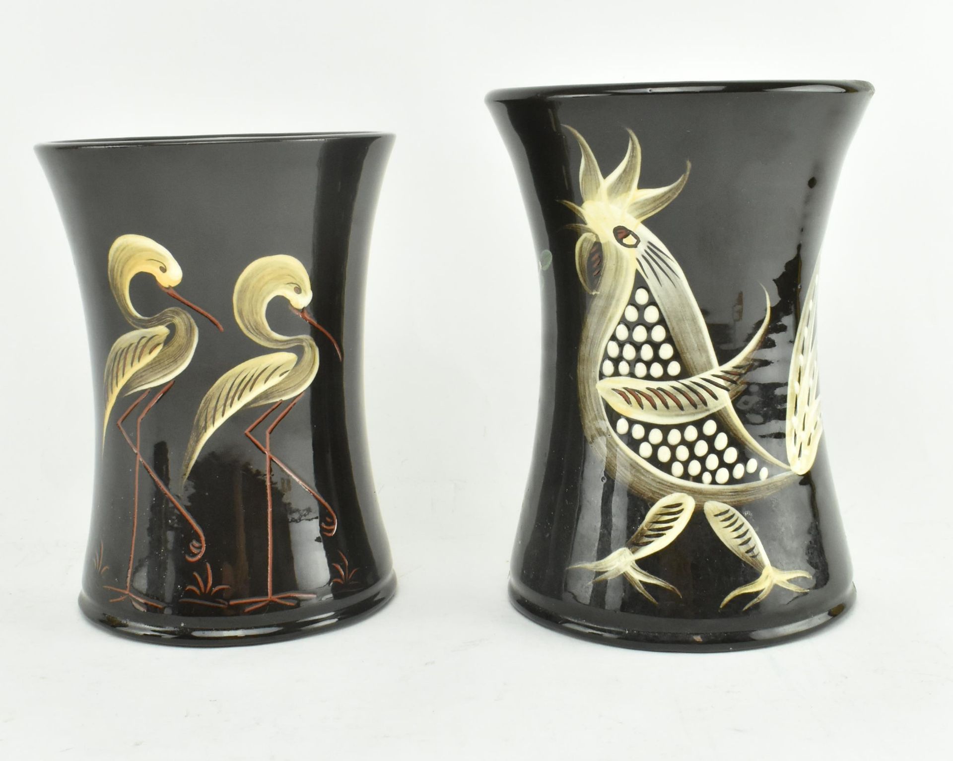 COLLECTION OF FOUR YEO POTTERY CLEVEDON HANDPAINTED VASES - Bild 7 aus 10