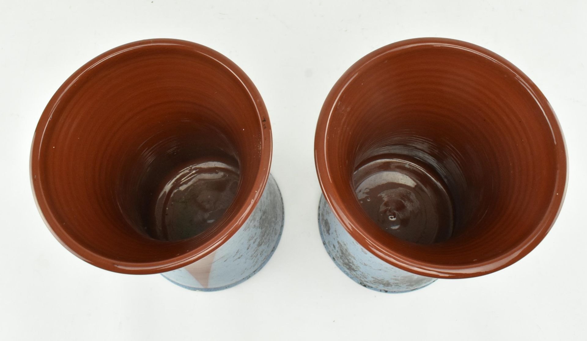 PAIR OF YEO POTTERY CLEVEDON STUDIO VASES - Bild 3 aus 5