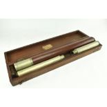 DOLLANDS FOR BROOKS. VICTORIAN MAHOGANY CASED TELESCOPE