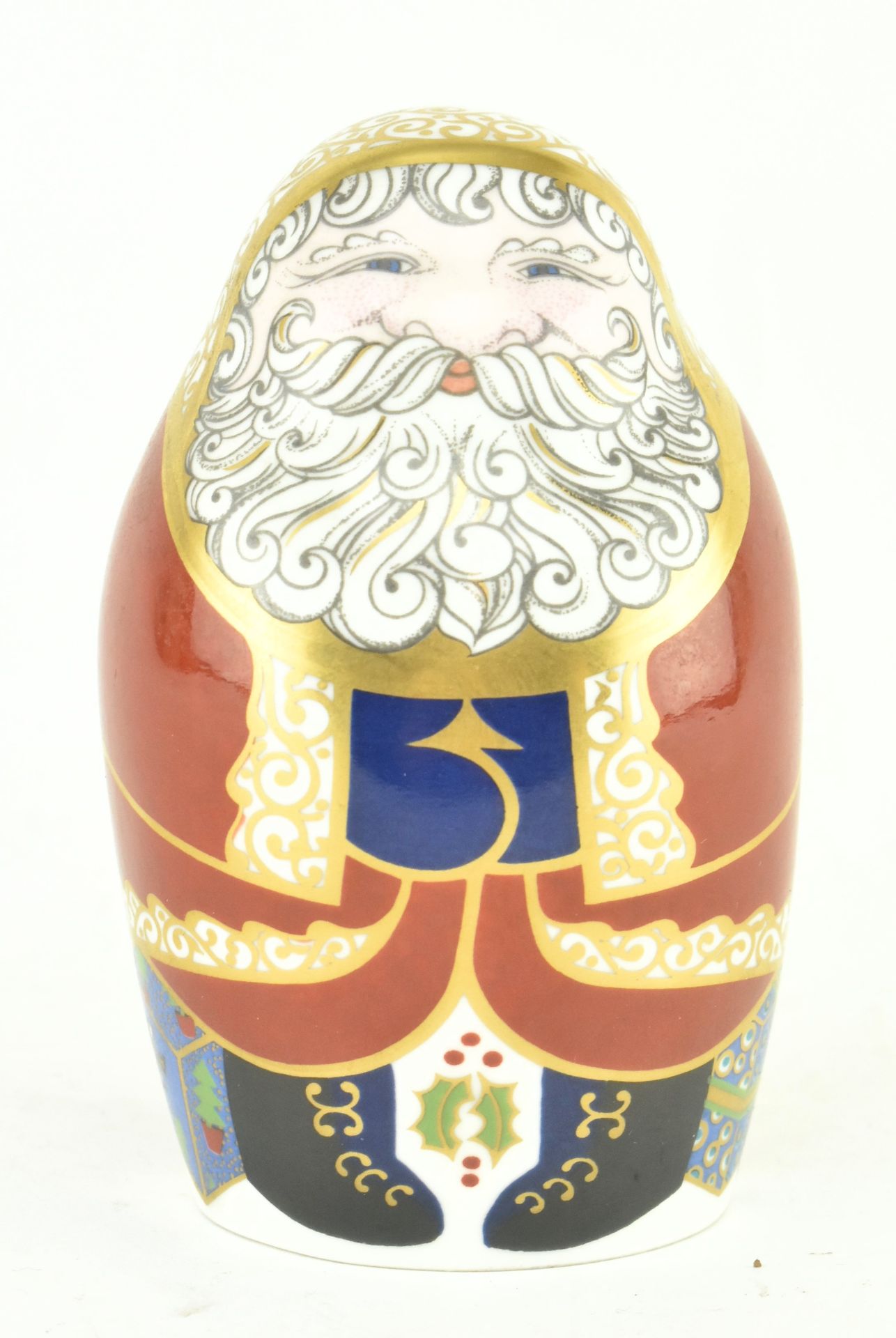 ROYAL CROWN DERBY SANTA CLAUS FINE BONE CHINA PAPERWEIGHT