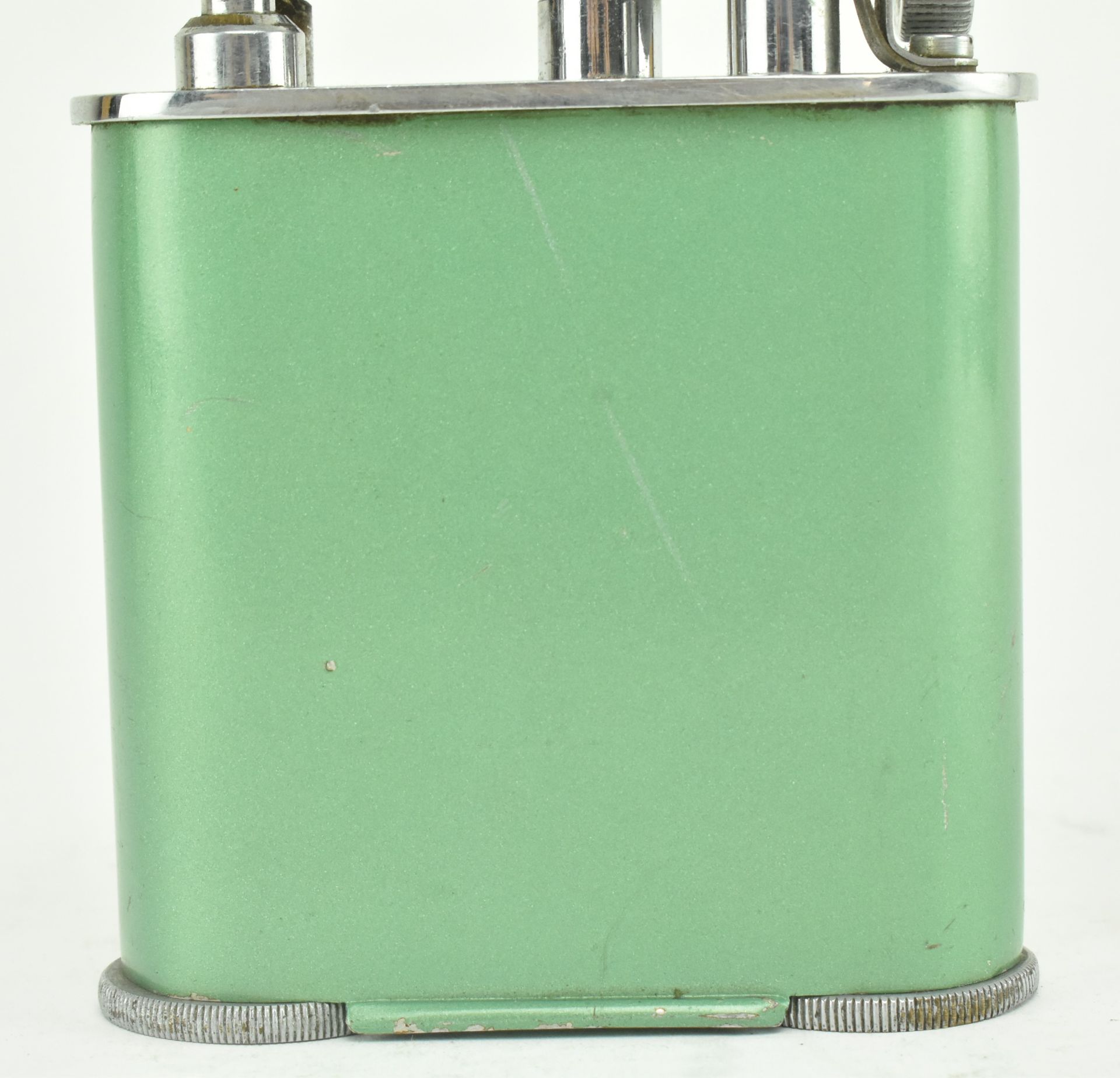 VINTAGE "JUMBO" GREEN CIGARETTE LIGHTER - Bild 3 aus 5