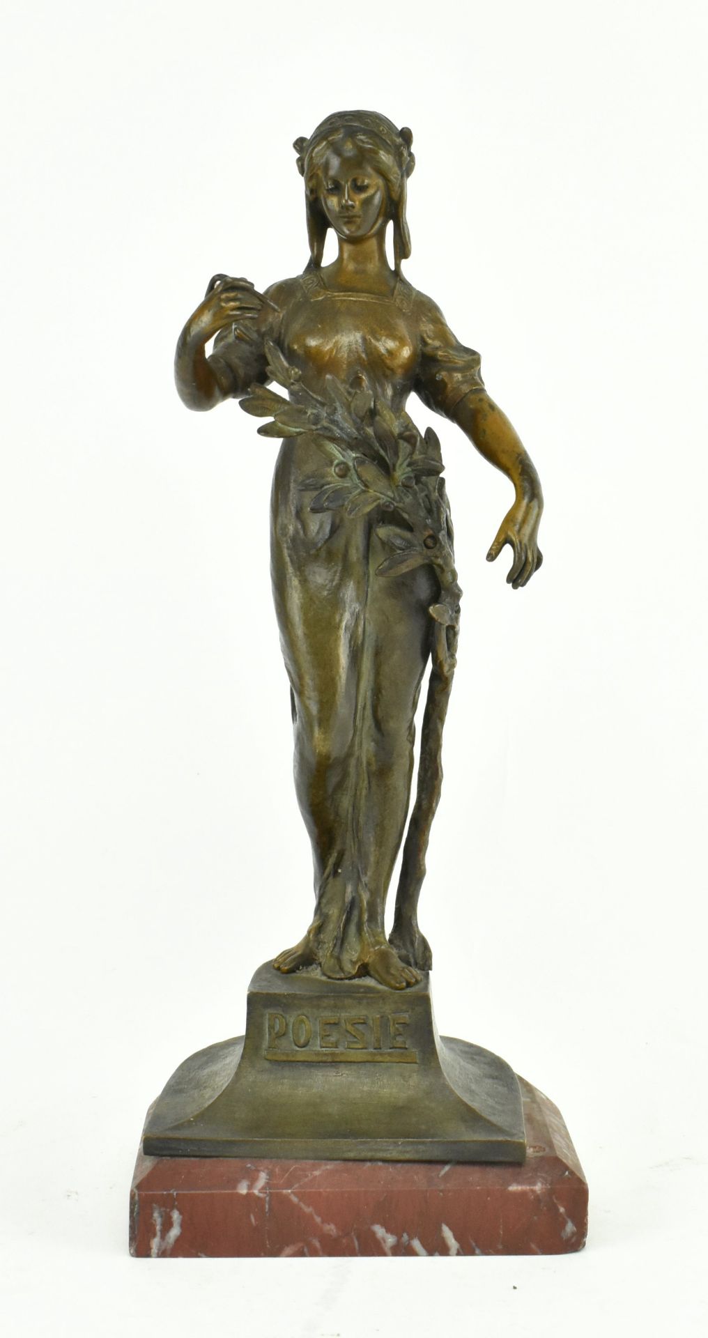 ANDOR RUFF - BRONZE FIGURINE OF A LADY WITH HOLLIES