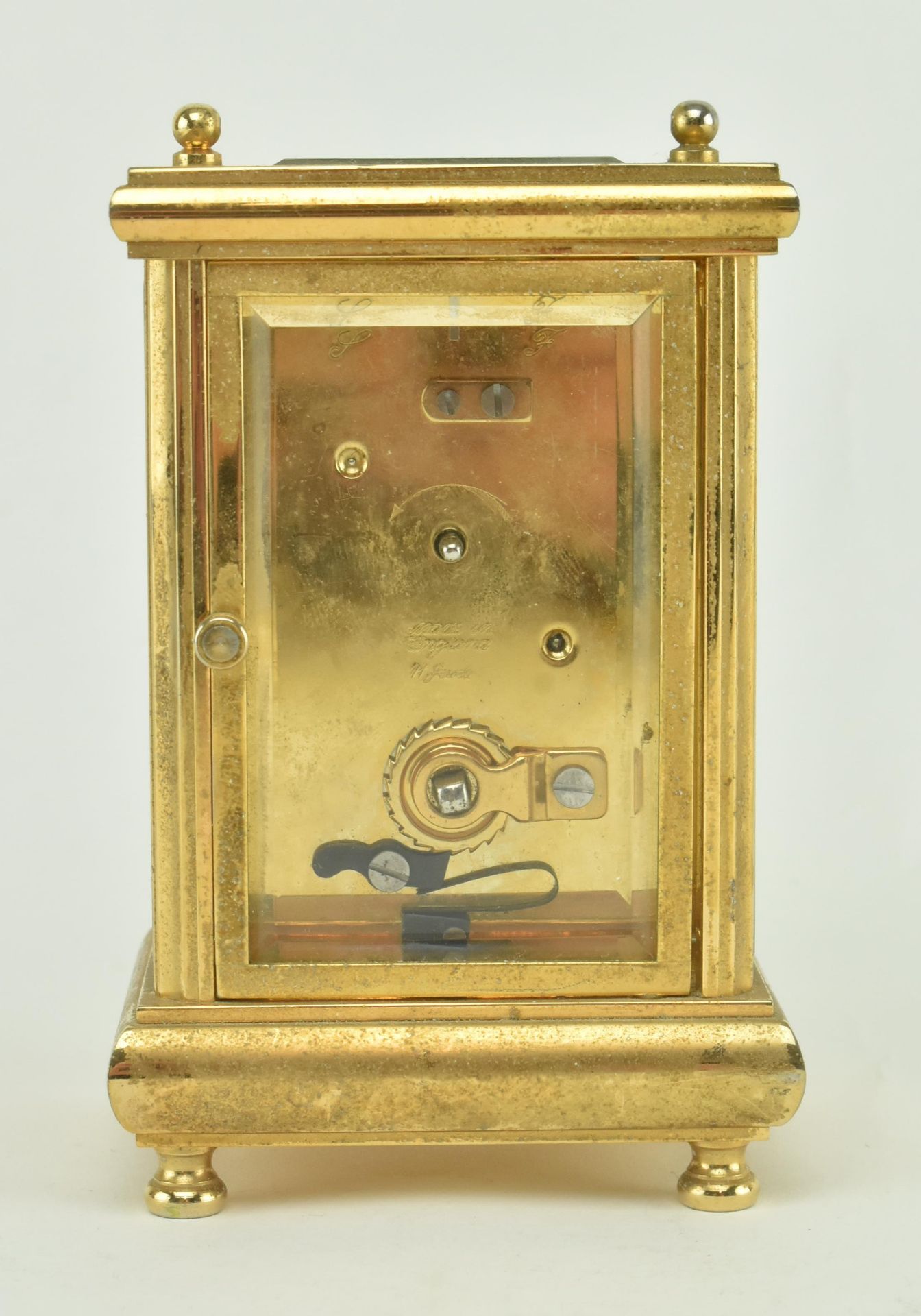 VINTAGE 1980S JOHN MORLEY MANTLEPIECE CARRIAGE CLOCK - Image 5 of 9