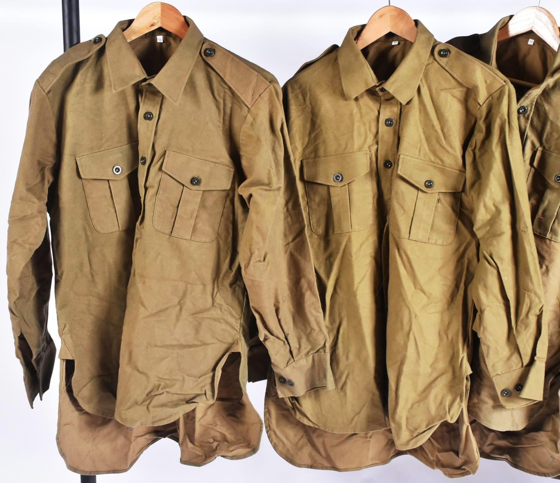 LARGE COLLECTION OF MILITARY STYLE KHAKI SHIRTS - Image 2 of 5