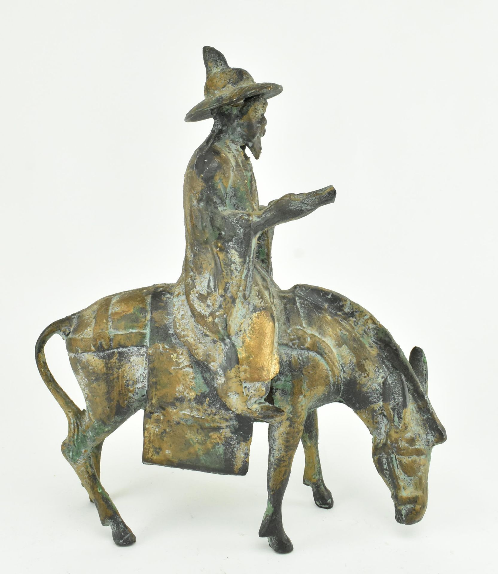 20TH CENTURY CHINESE CAST IRON WISE MAN RIDING HORSE - Image 2 of 8