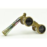 LATE 19TH CENTURY ABALONE AND BRASS PAIR OF OPERA GLASSES