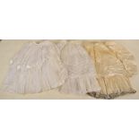 THREE FANCY DRESS / THEATRE WEDDING DRESS SKIRTS