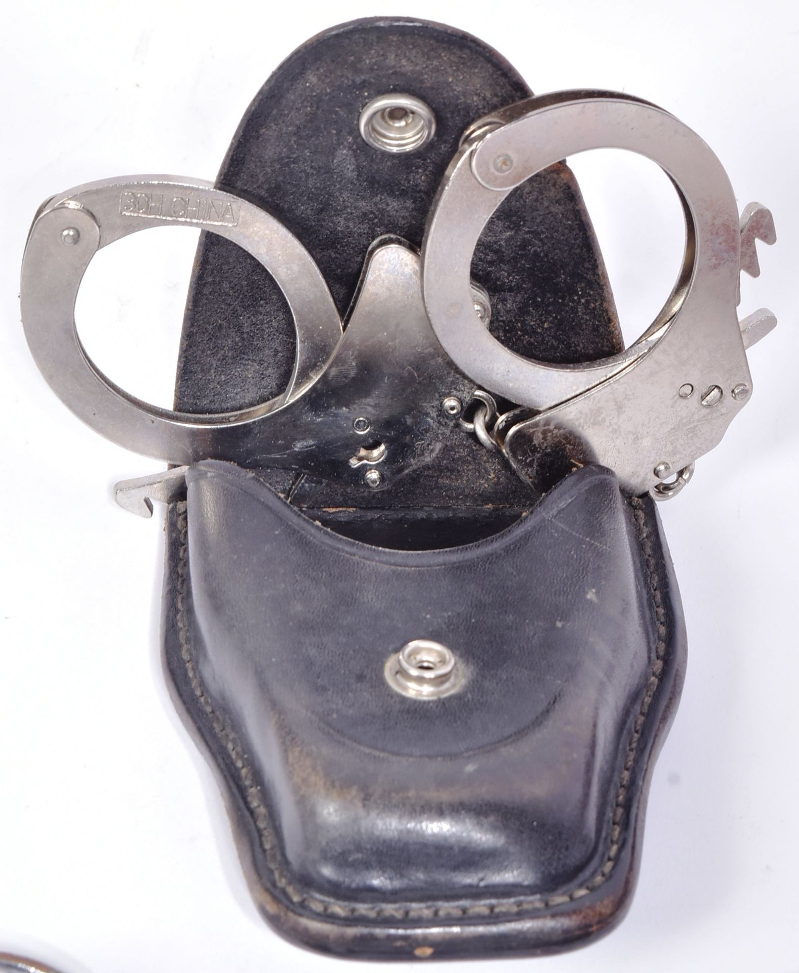 VINTAGE HANDCUFFS & WOODEN POLICE BATON - Image 4 of 6