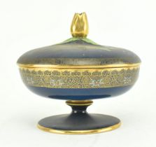 CARLTON WARE - BLUE MIKADO PATTERN 1930S LIDDED POT