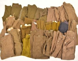 COLLECTION OF RE-ENACTMENT BRITISH MILITARY BUTTON UP TROUSERS