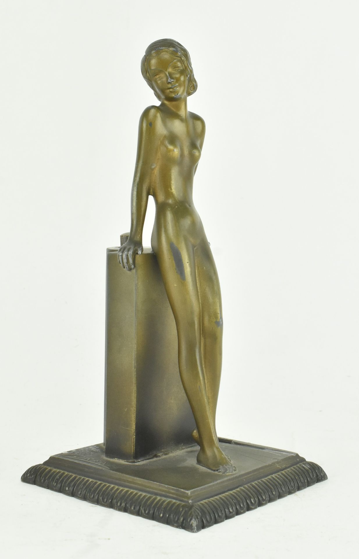 AFTER JOSEF LORENZL - ART DECO BRONZE NUDE FIGURINE STRIKER