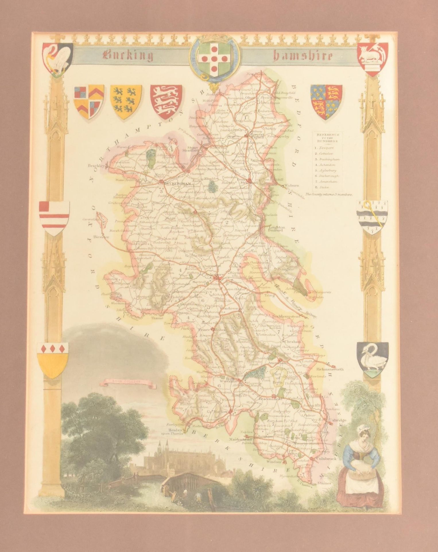 FOUR VICTORIAN HAND COLOURED ENGRAVED MAPS OF ENGLAND - Image 2 of 6