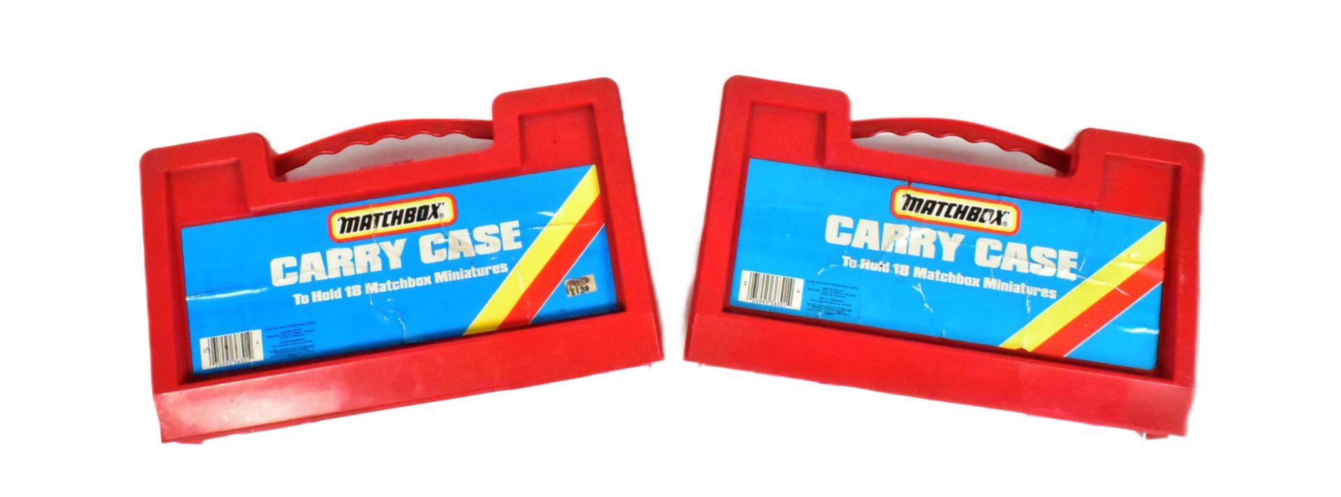 DIECAST - X2 VINTAGE MATCHBOX CARRY CASES & CARS