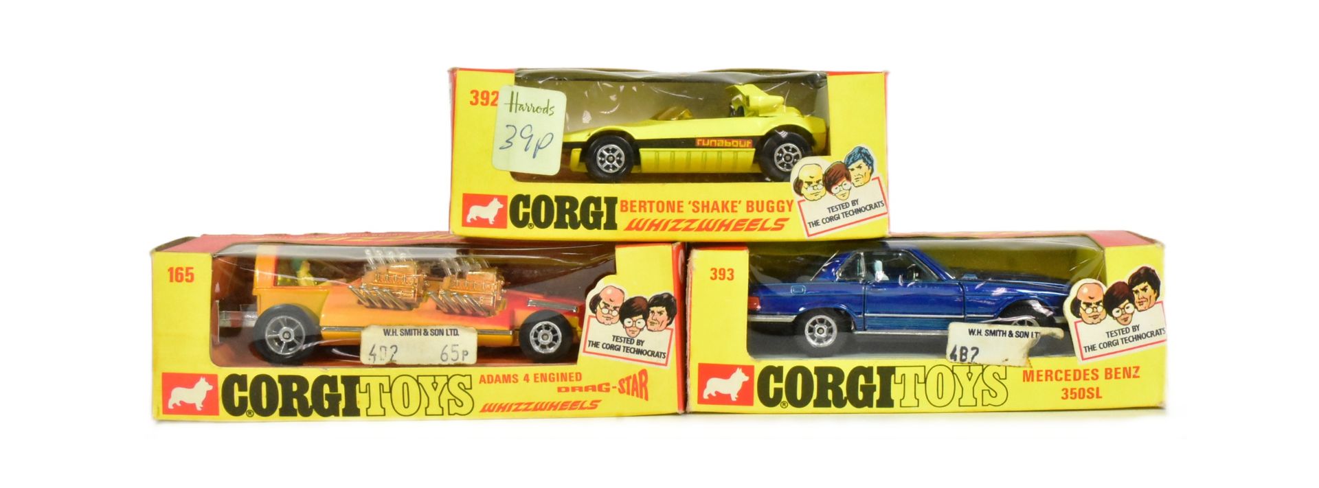 DIECAST - X3 ORIGINAL CORGI TOYS WHIZZWHEELS DIECAST MODELS