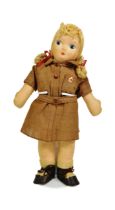 GEORGENE NOVELTIES - C1940S BROWNIE / GIRL SCOUT DOLL