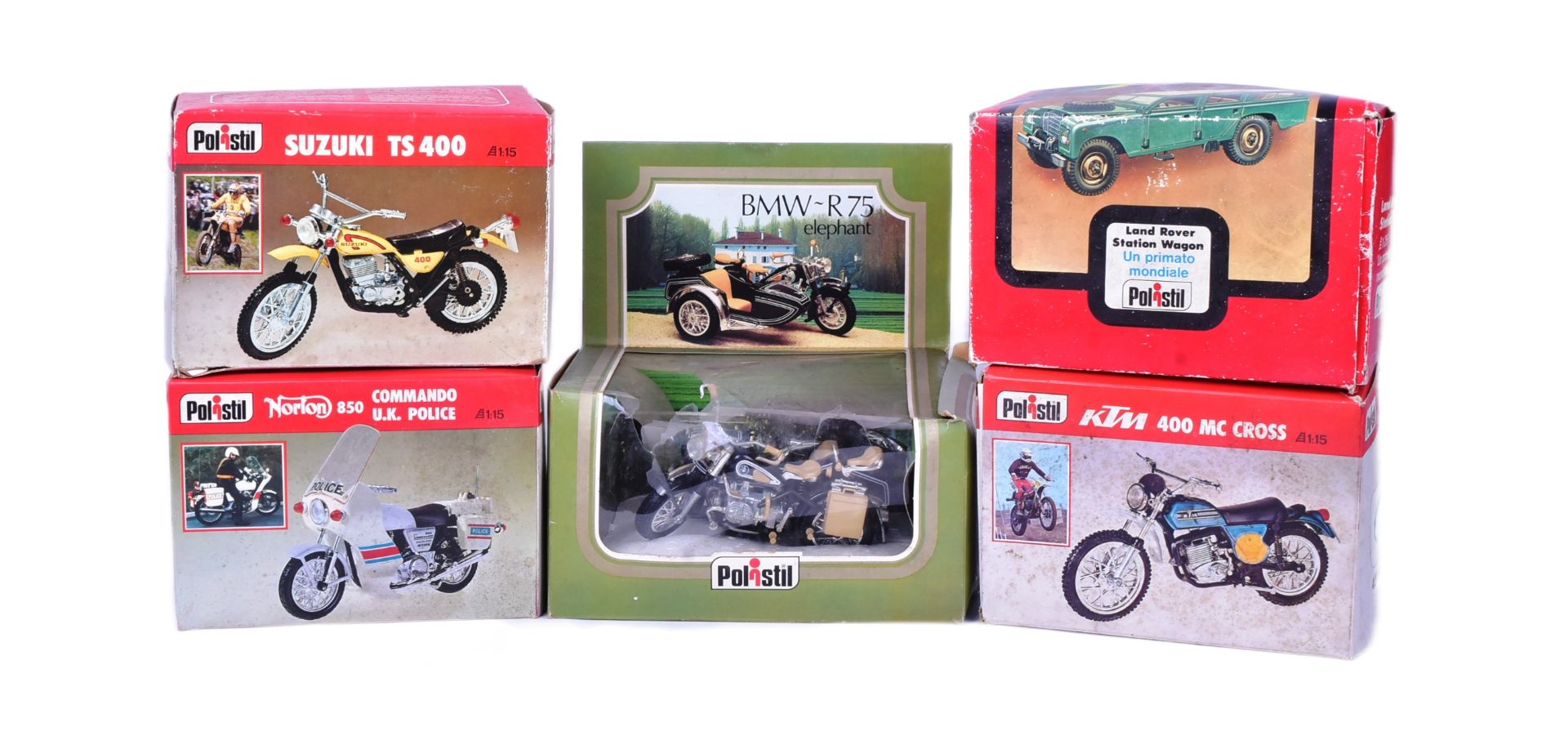 DIECAST - POLISTIL - FIVE BOXED MOTOR VEHICLE MODELS