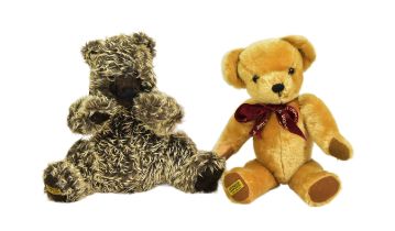 TEDDY BEARS - X2 MERRYTHOUGHT SOFT TOY TEDDY BEARS