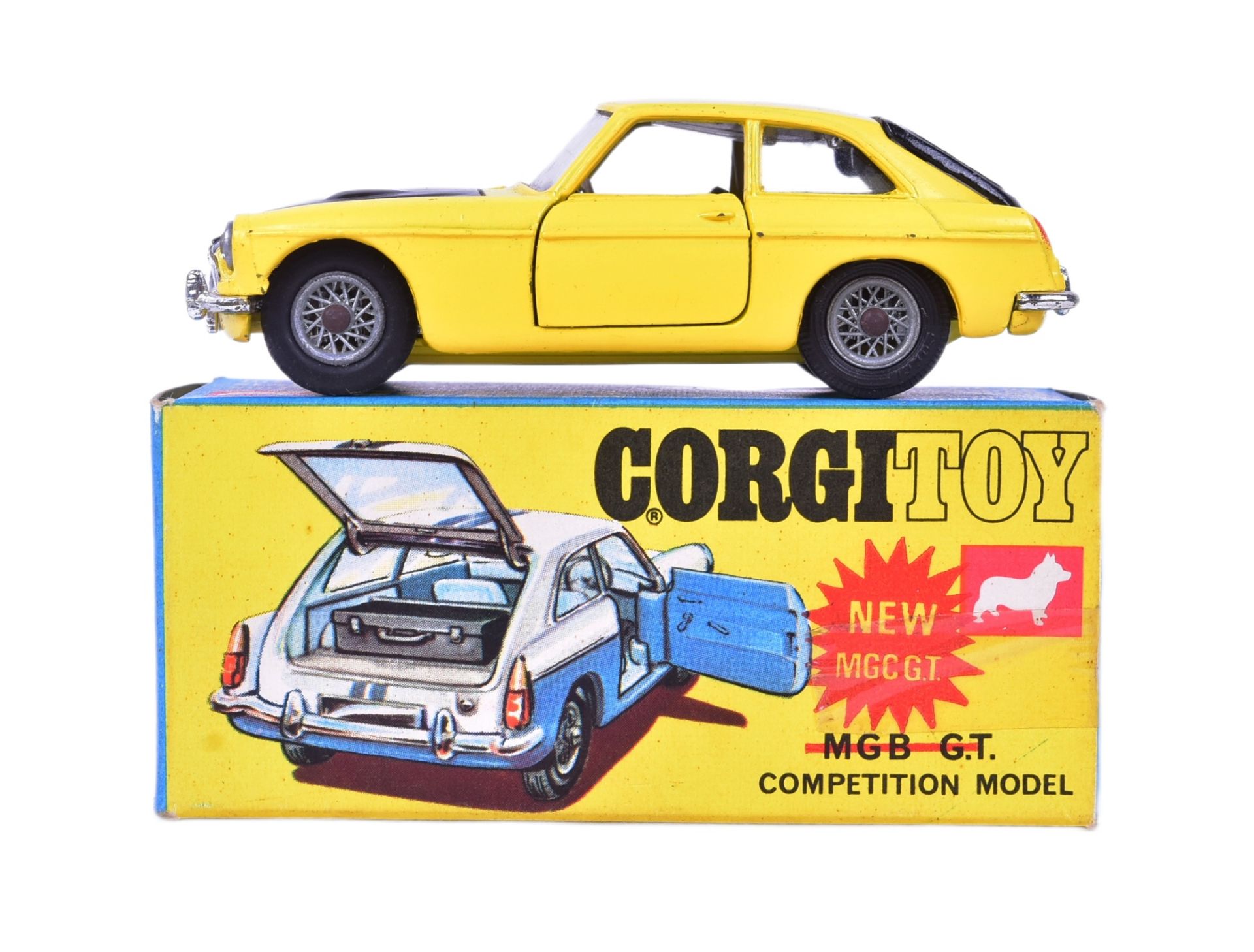 DIECAST - VINTAGE CORGI TOYS DIECAST MGB GT COMPETITION MODEL