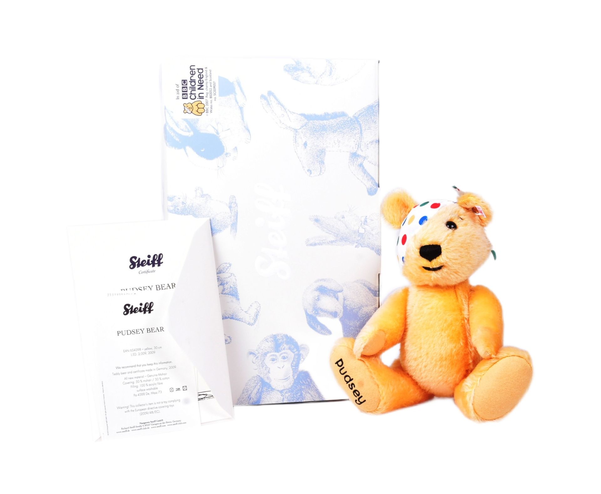 TEDDY BEARS - STEIFF - CHILDREN IN NEED PUDSEY