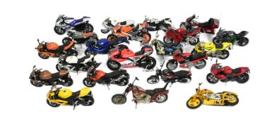 DIECAST - COLLECTION OF 1/18 SCALE MOTORBIKE MODELS