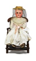 DOLLS - LARGE ARMAND MARSEILLE BISQUE HEADED DOLL