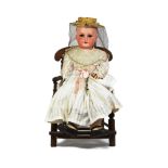 DOLLS - LARGE ARMAND MARSEILLE BISQUE HEADED DOLL