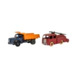 DIECAST - FRENCH DINKY TOYS - FIRE RESCUE & DUMPSTER TRUCK