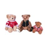 TEDDY BEARS - X3 ORIGINAL HARRODS SOFT TOY TEDDY BEARS