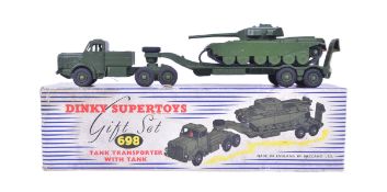 DIECAST - VINTAGE DINKY SUPER TOYS TANK TRANSPORTER GIFT SET