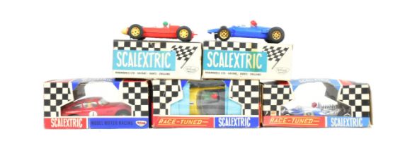 SCALEXTRIC - X5 VINTAGE SCALEXTRIC SLOT CAR RACING CARS
