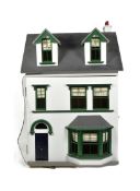 DOLLS HOUSE - 3 STOREY WOODEN DOLLS HOUSE & FURNITURE