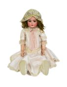 DOLLS - GERMAN HEINRICH HANDWERK SIMON & HALBIG BISQUE HEADED DOLL