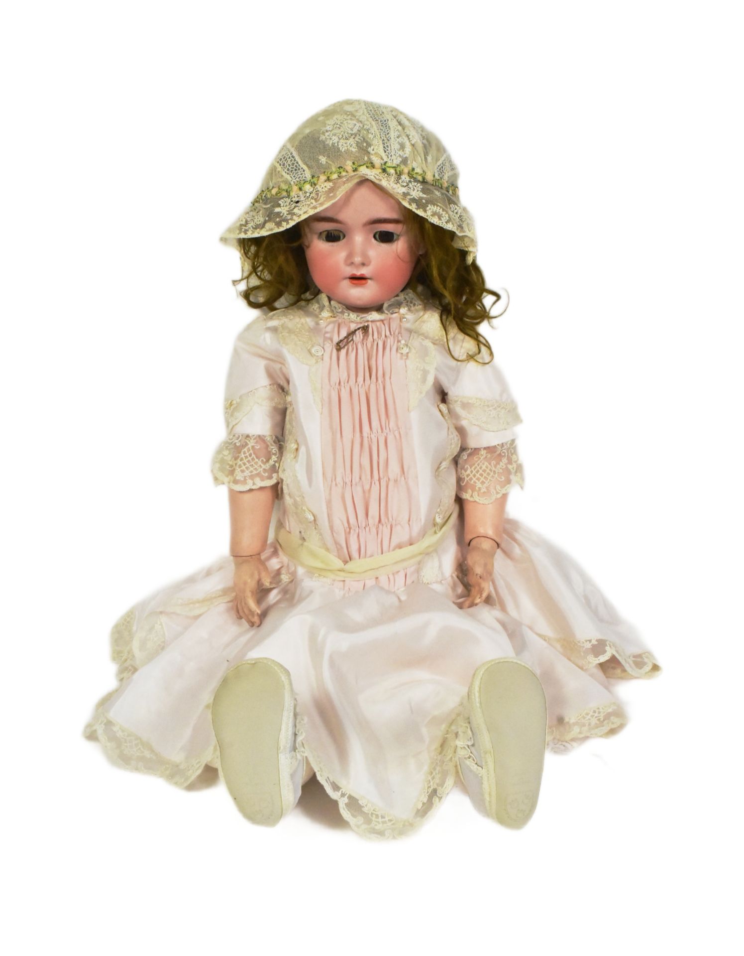 DOLLS - GERMAN HEINRICH HANDWERK SIMON & HALBIG BISQUE HEADED DOLL