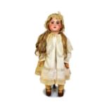 DOLLS - LARGE FRENCH JUMEAU BISQUE HEADED DOLL