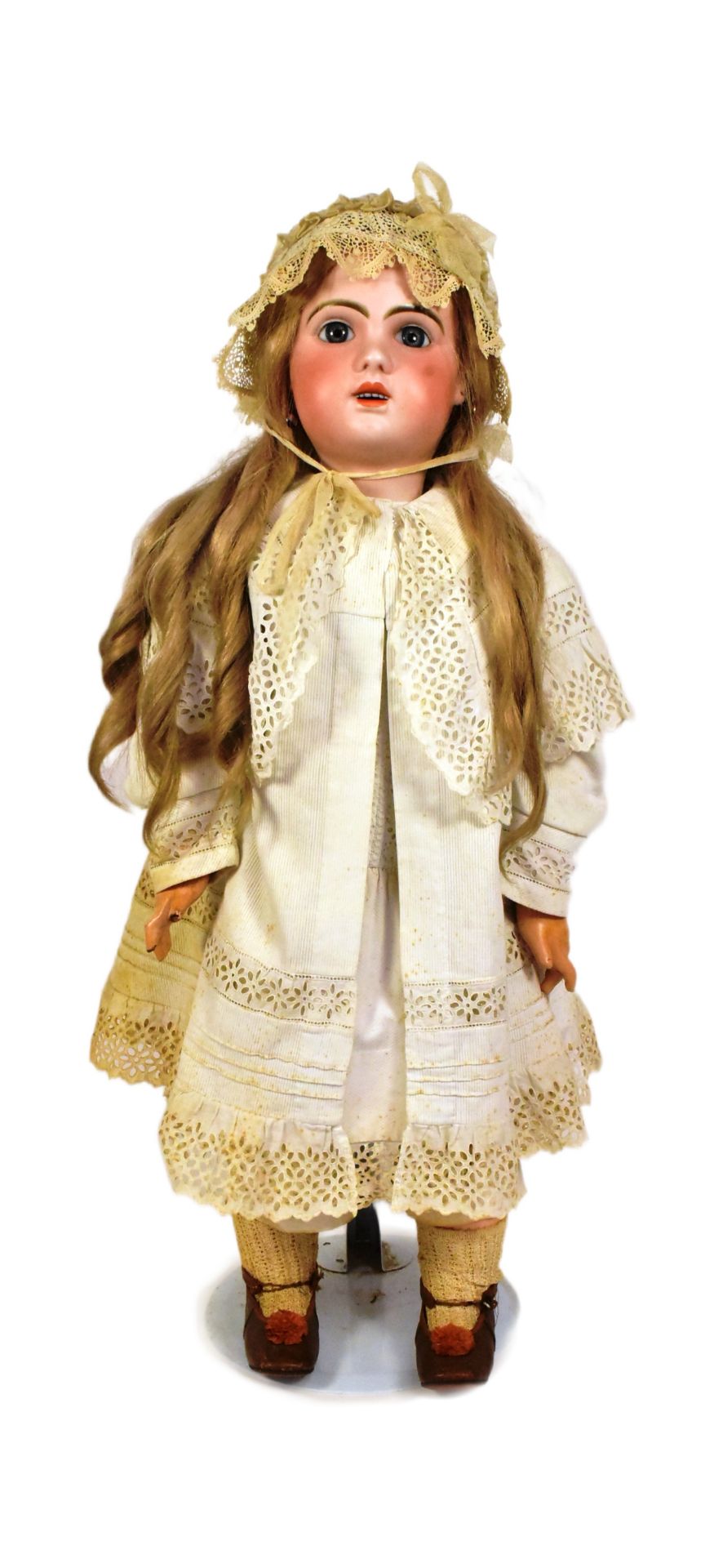 DOLLS - LARGE FRENCH JUMEAU BISQUE HEADED DOLL