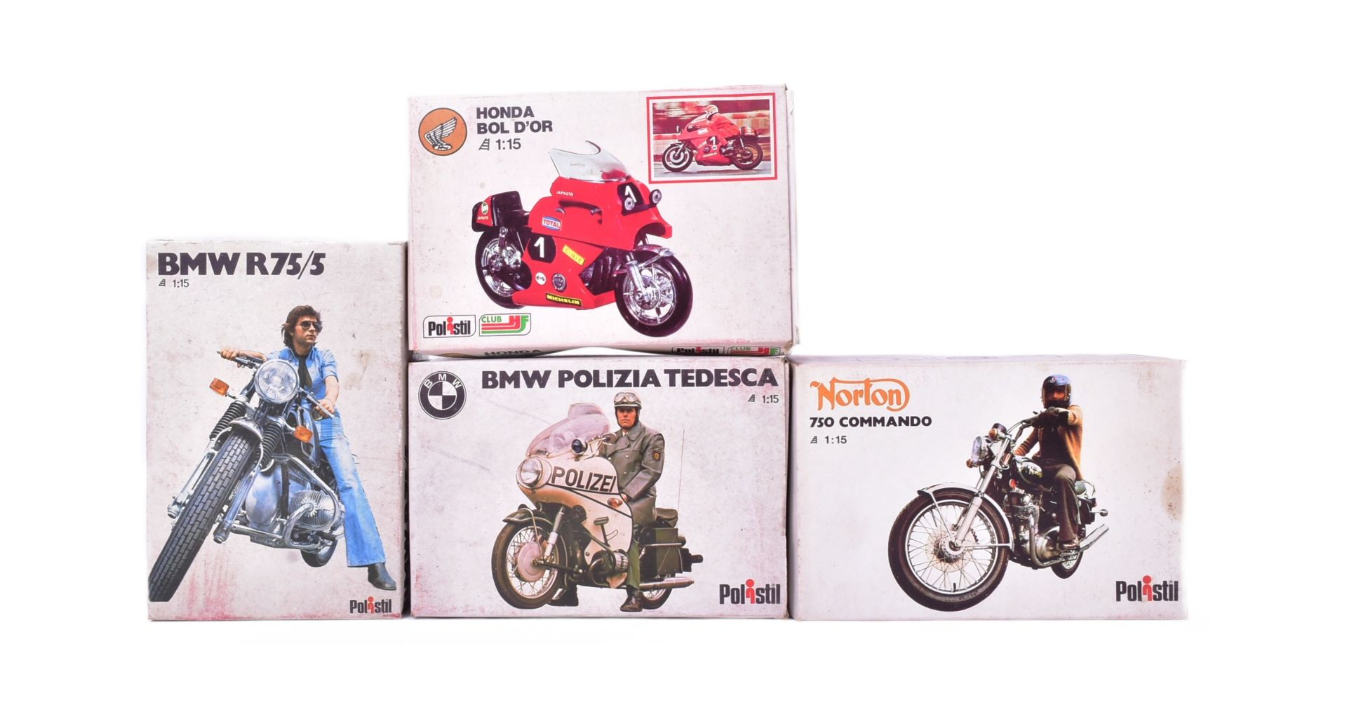 DIECAST - POLISTIL - FOUR BOXED MOTORCYCLE MODELS