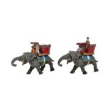HEYDE - SCARCE EARLY GERMAN LEAD INDIAN HUNTER ELEPHANTS