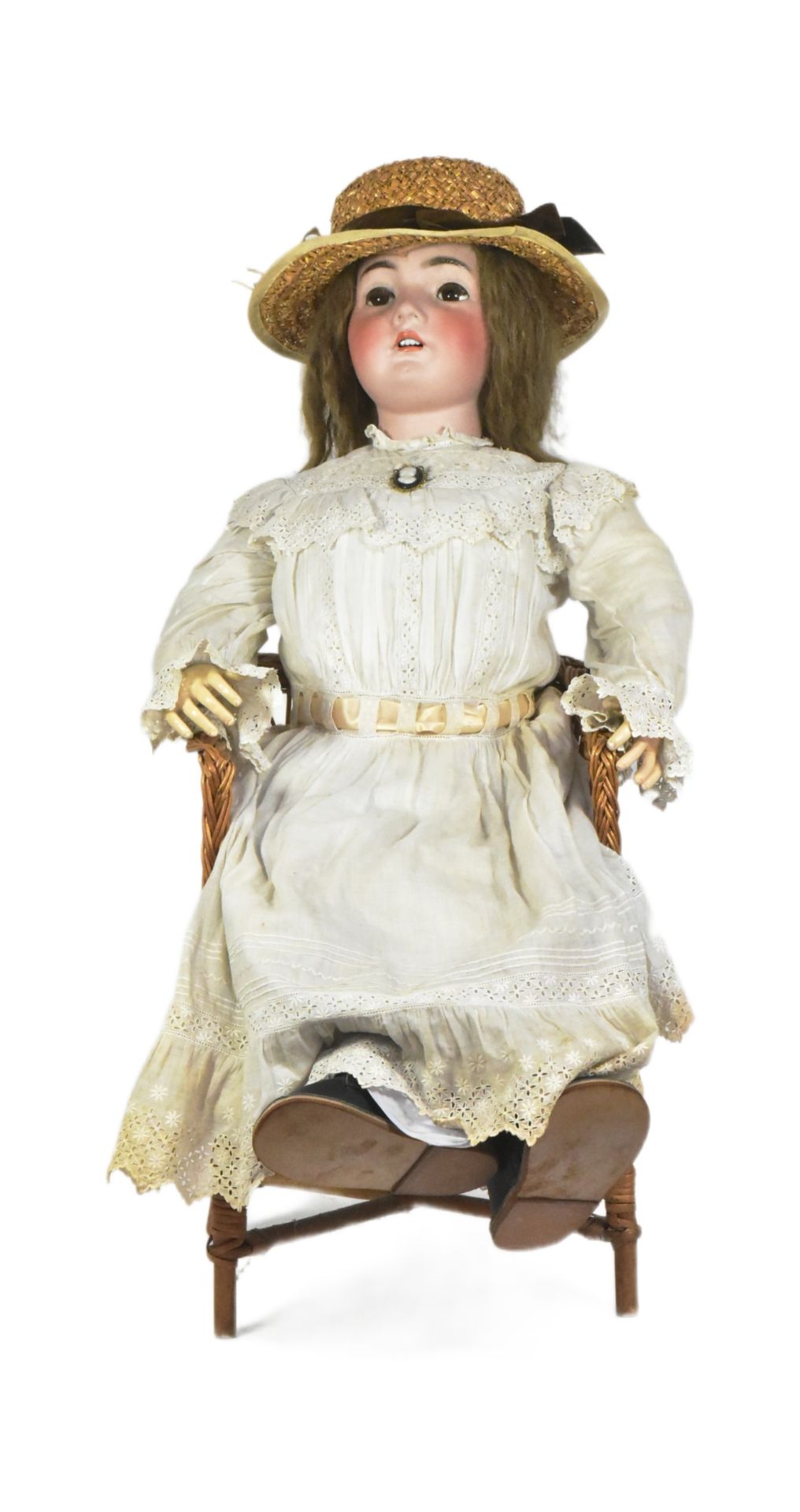 DOLLS - LARGE SIMON & HALBIG BISQUE HEADED DOLL