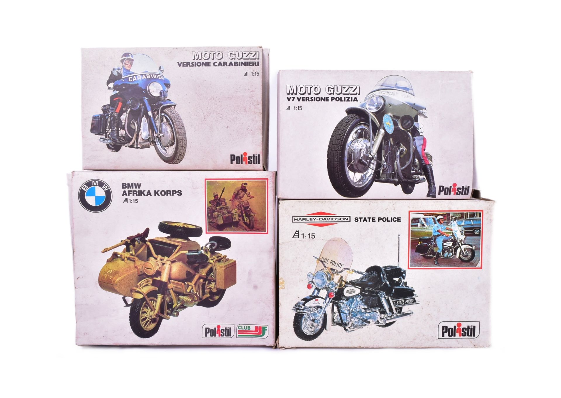 DIECAST - POLISTIL - FOUR BOXED MOTORCYCLE MODELS