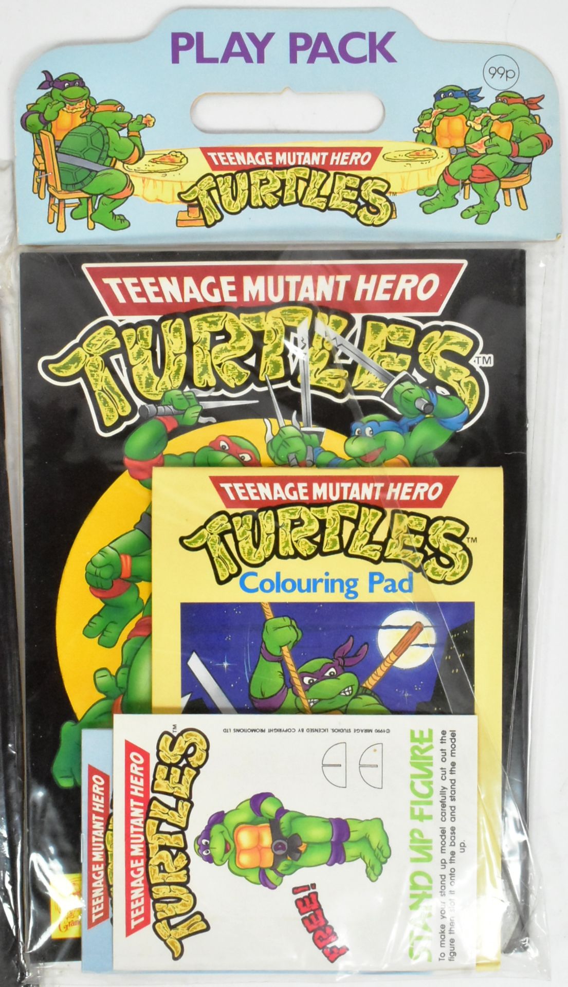 TEENAGE MUTANT HERO TURTLES - VINTAGE 1989 PLAY PACK SETS - Image 2 of 4