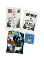 BATMAN - VINTAGE UNUSED AUTOGRAPH CARDS & WATER PISTOL