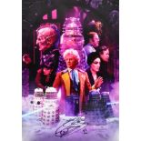 DOCTOR WHO - COLIN BAKER - SIGNED A3 COLOUR POSTER