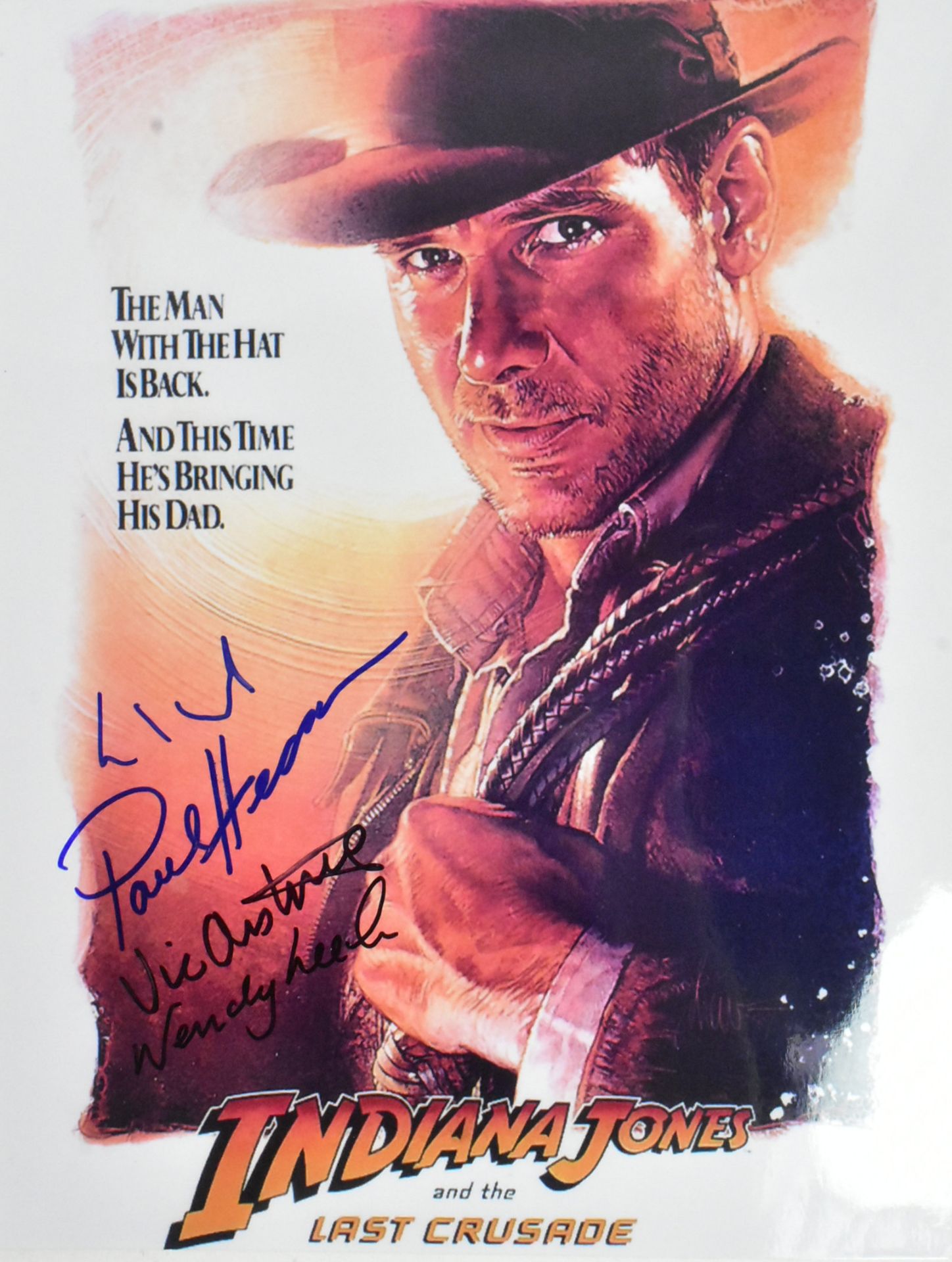 INDIANA JONES - THE LAST CRUSADE - X4 SIGNED 8X10" POSTER PHOTO